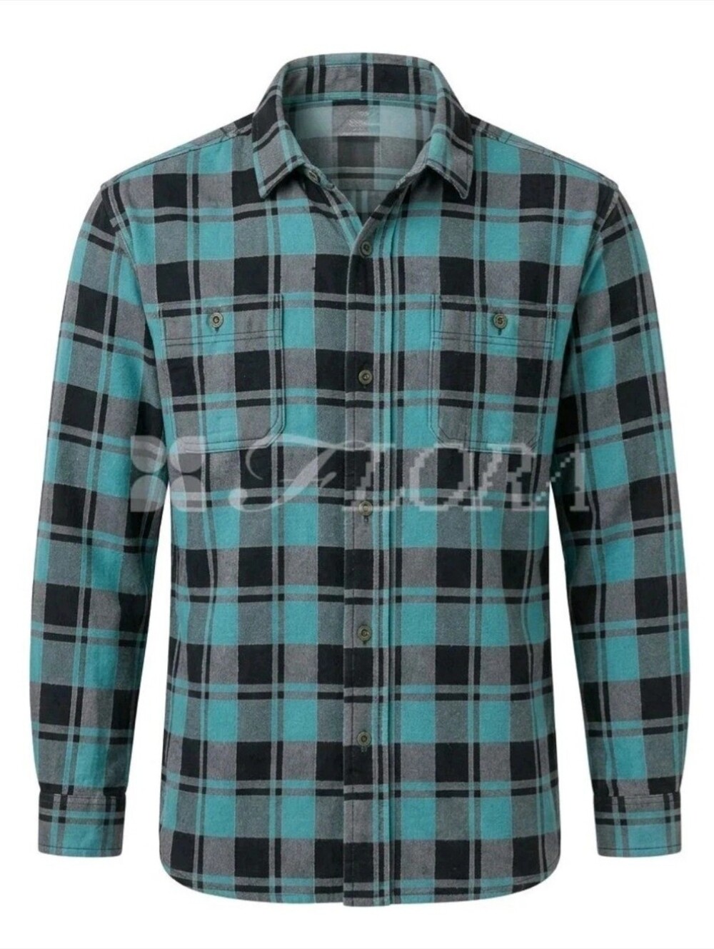 Comfort Outfitters Flannel Shacket Large Green Check Plaid Heavy Outdoor Work